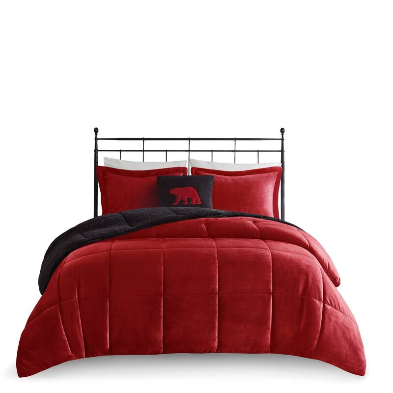Woolrich Alton Plush to Sherpa Down Alternative Comforter Set