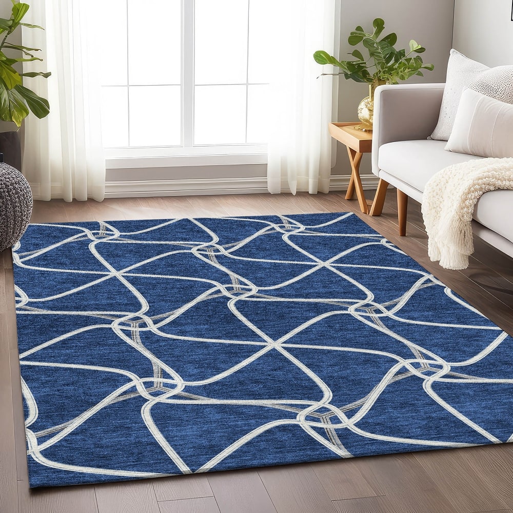 Premium Washable Super Soft Contemporary Geo Mayfield Rug