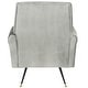 preview thumbnail 6 of 9, SAFAVIEH Mid-Century Modern Glam Mira Velvet Light Grey Club Chair - 32" W x 29" D x 37" H