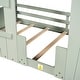 preview thumbnail 26 of 38, Wood House Bed with Roof & Door, Window and Guardrail