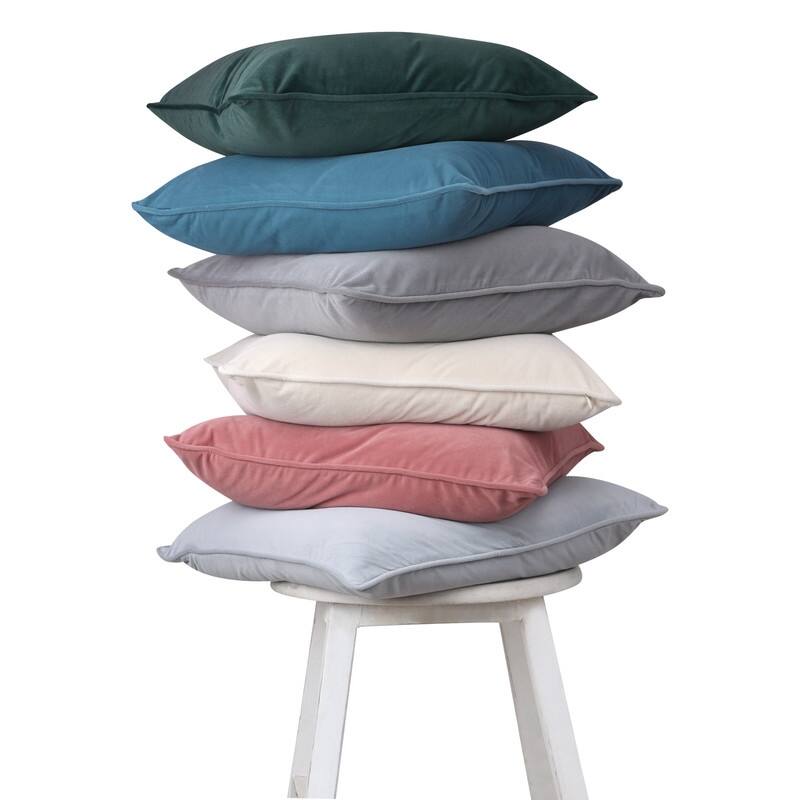 A1HC Set of 2 Luxurious Fine Soft Velvet Throw Pillow Covers Only, For Sofas, Beds, Vibrant Colors and Hidden Zipper