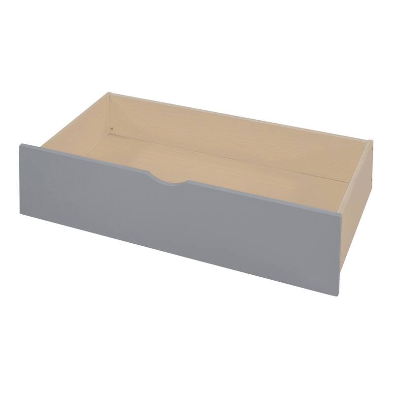 Twin Size House Bed with Upholstered Sofa, House Bed with Charging Station,Gray