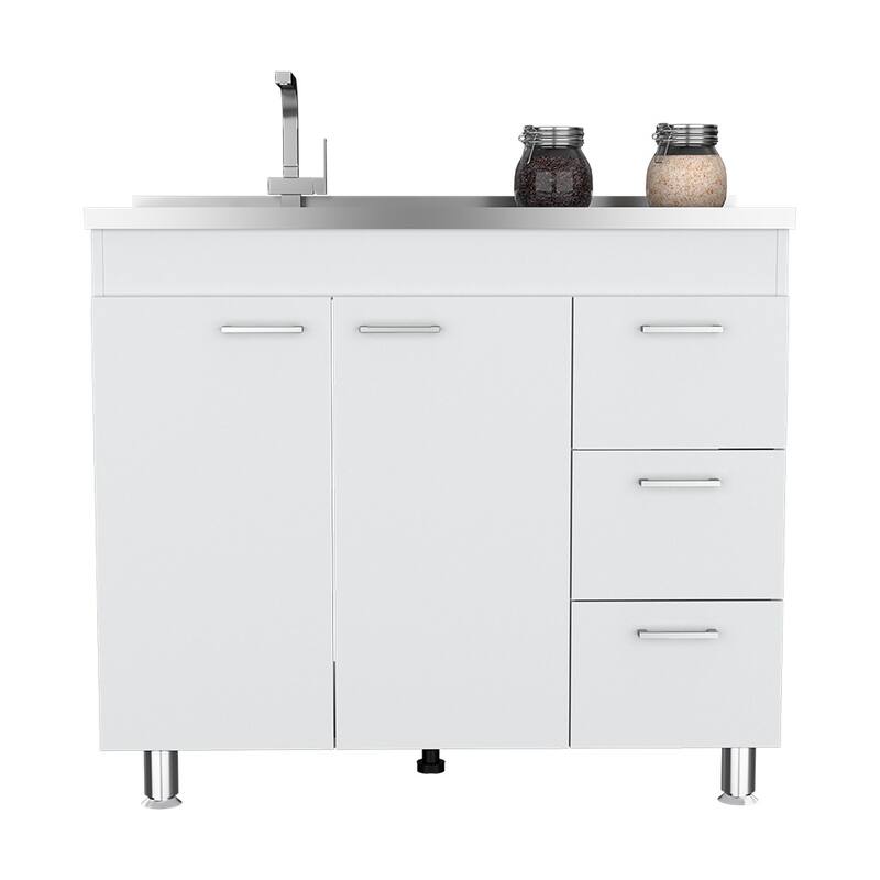 Utility Sink for Kitchen, Dining Room,Easy To Assemble, White