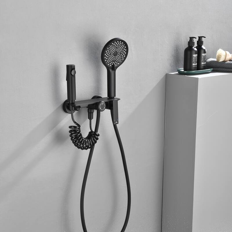 Shower Slide Bar System, 3-Function Handheld Shower Head with Spray Gun And Rough-In Valve