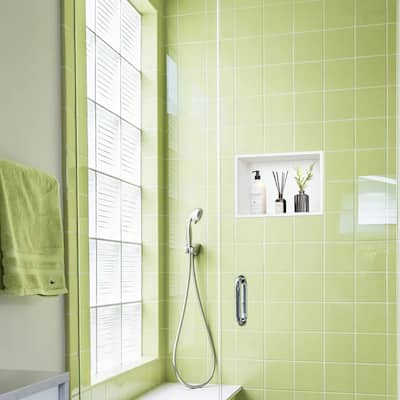 Stainless Steel 18 Gauge White Cream Rectangular Recessed Shower Niche 12.6"x9"