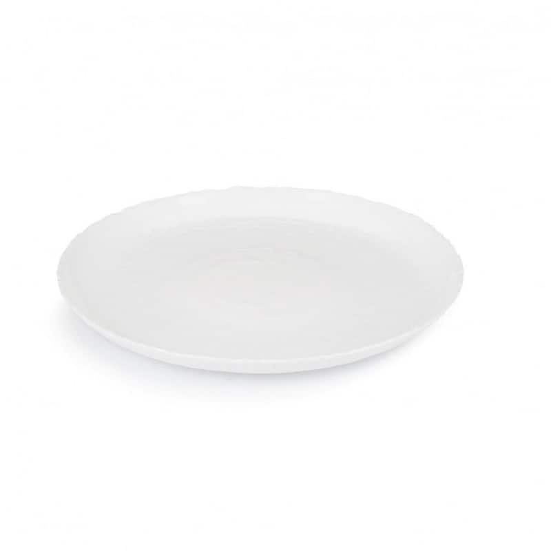 Luminarc Ammonite White Glass Dinnerware Set of 19 for 6