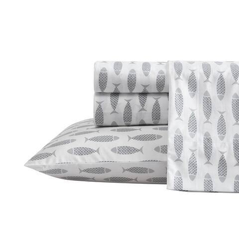 Nautica Cotton Percale Deep Pocket Bed Sheet Sets
