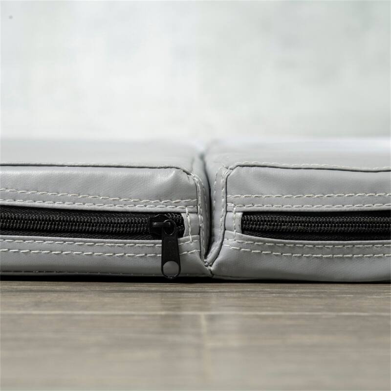 Round Foldable Dance Mat Extra Thick Foam Heavy-Duty PVC Cover Waterproof Portable Exercise Floor Mat Universal Pole