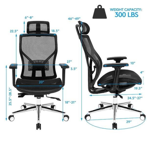 Costway Ergonomic Office Chair High-Back Mesh Chair w/Adjustable - See ...