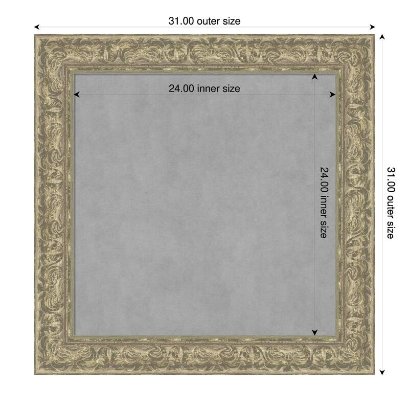 Amanti Art Luxe Antique Silver Framed - 31 x 31 in