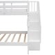 preview thumbnail 25 of 35, Full over Full Wood Bunk Bed with Storage Stairs - Sturdy & Stylish