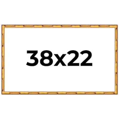 38x22 Frame Gold Bamboo Picture Frame Modern Photo Frame Includes UV Acrylic Shatter Guard Front Acid Free Foam Backing Board