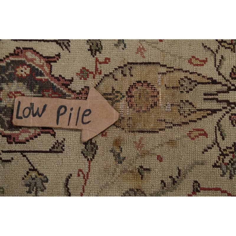 Antique Vegetable Dye Authentic Oushak Turkish Wool Area Rug Handmade - 8'11" x 11'7"