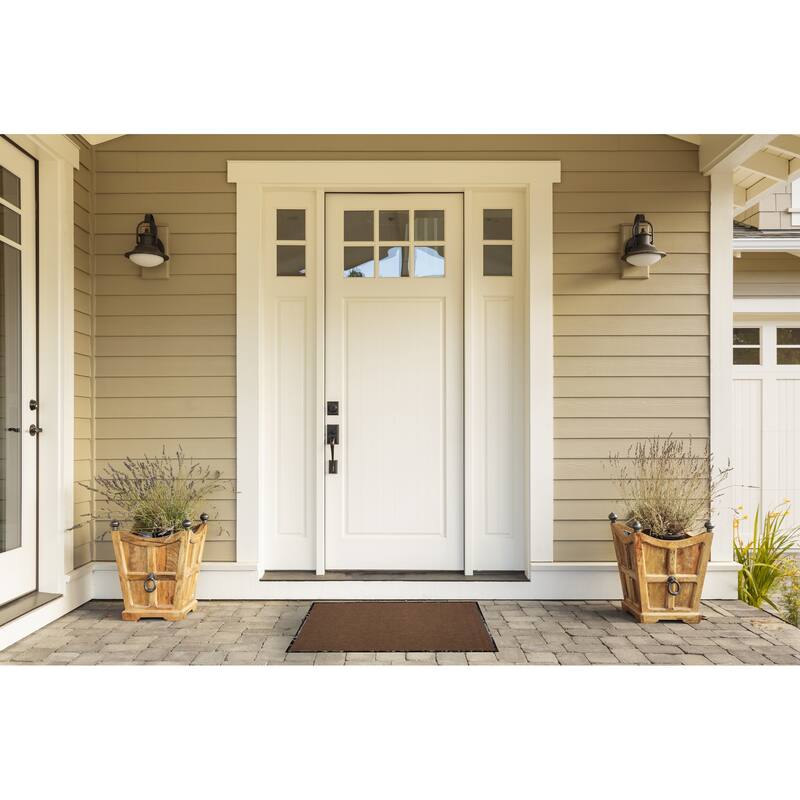 J&M Charcoal Ribbed Walk Off Utility Runner 22x60
