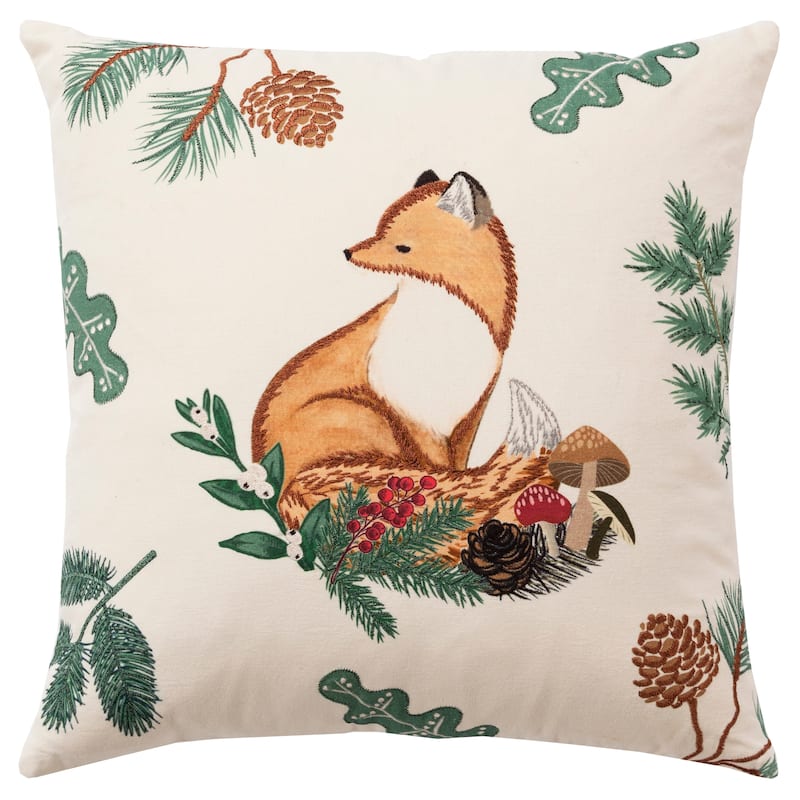Rizzy Home Woodland Fox Throw Pillow Cover