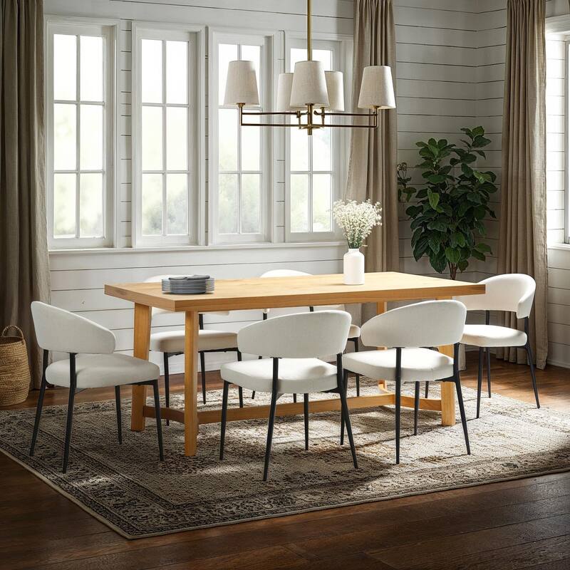 Middlebrook Rustic Solid Oak Wood 70-inch Rectangle Dining Table