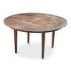 preview thumbnail 7 of 14, NADAAL STUDIOS Isolde, Round Accent Table with Banswara Marble, White - 36 X 36 X 18
