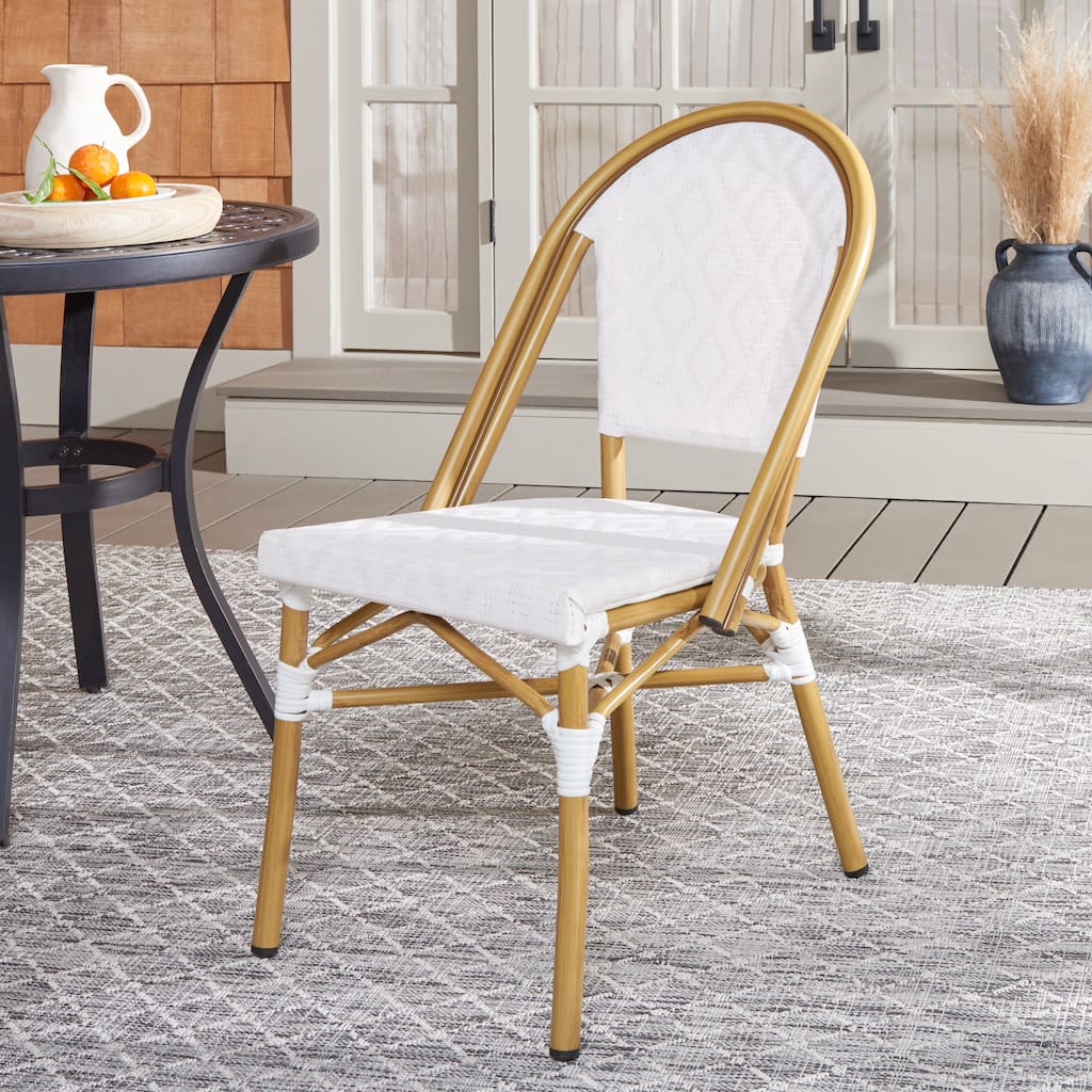 SAFAVIEH Outdoor Living Lydia 17-inch Bistro Chair [SET of 2] - 18Wx22Dx35H