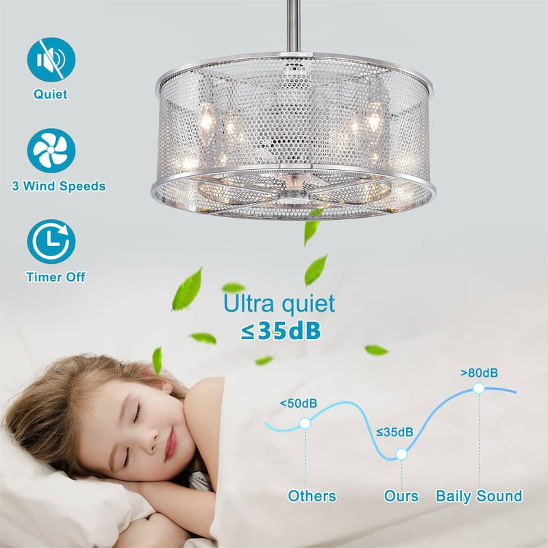 20.4'' Dual Shade Modern Ceiling Fan