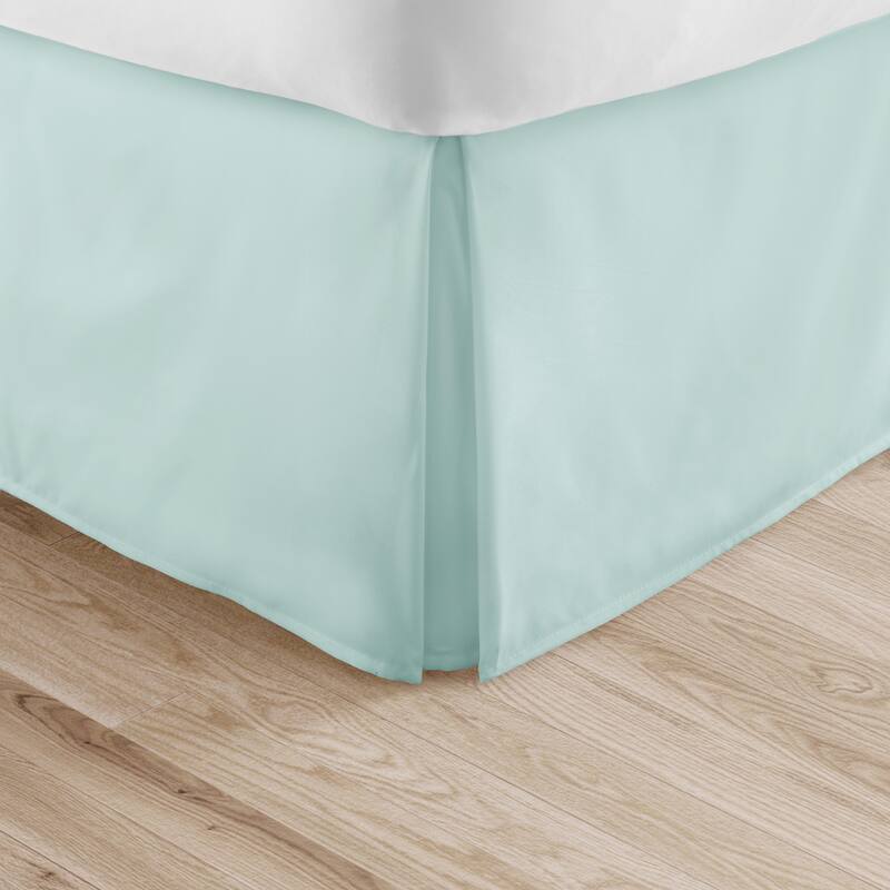 Becky Cameron Pleated 14-inch Drop Bed Skirt - Full - Aqua