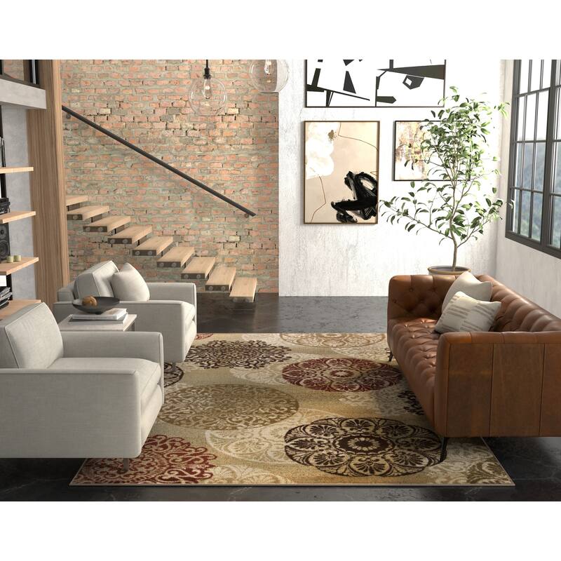Copper Grove Lienz Sage Accents Multicolor Area Rug