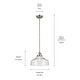 preview thumbnail 64 of 68, Kichler Lighting Avery 1-Light Pendant Light with Seeded Glass