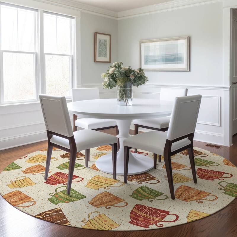 Premium Washable Super Soft Boho Mugs Mayfield Rug - Multi - 8' x 8' - Round