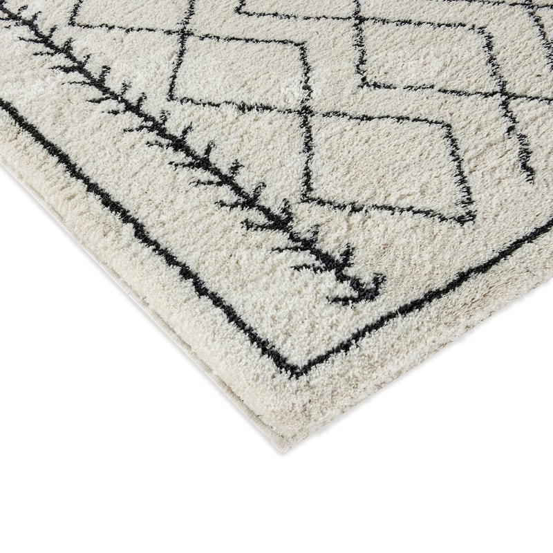 Geometric Style Bohemian Shag Area Rug