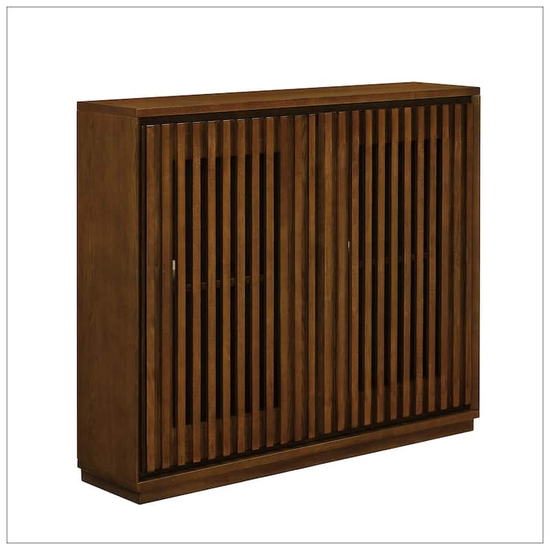 Mid Century Modern Fluted Hollowed Out Sideboard Cabinet