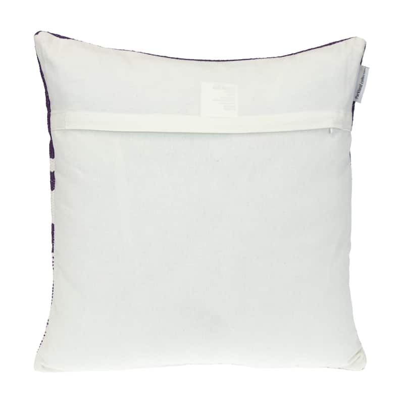 Striped Square Throw Pillow - 18" - Purple and White
