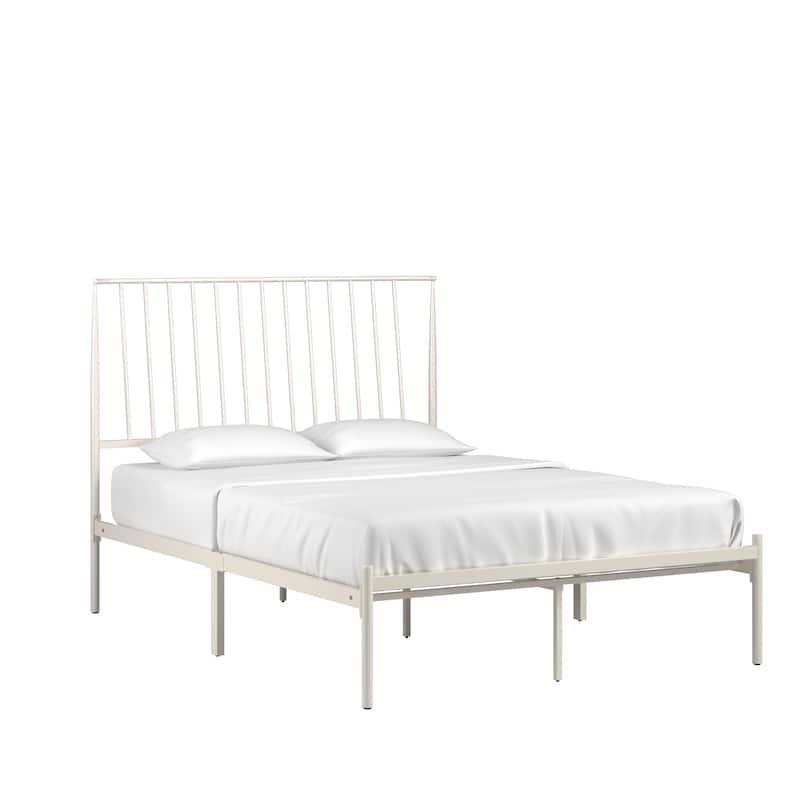 Bliss Metal Platform Bed with Curved Metal Headboard by iQ Modern
