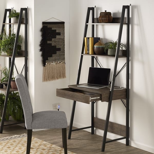 Drawer Ladder Desk with USB Charging Station Bed Bath & Beyond 36077299