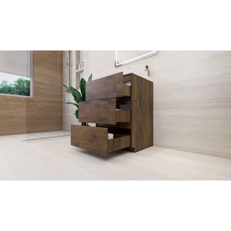 Aron 24'' Freestanding Vanity with Reinforced Acrylic Sink