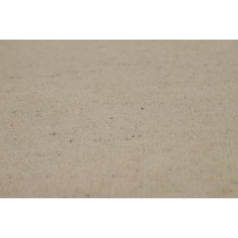 Modern Gabbeh Area Rug Handmade Oriental Beige Wool Carpet - 6'6" x 9'9"