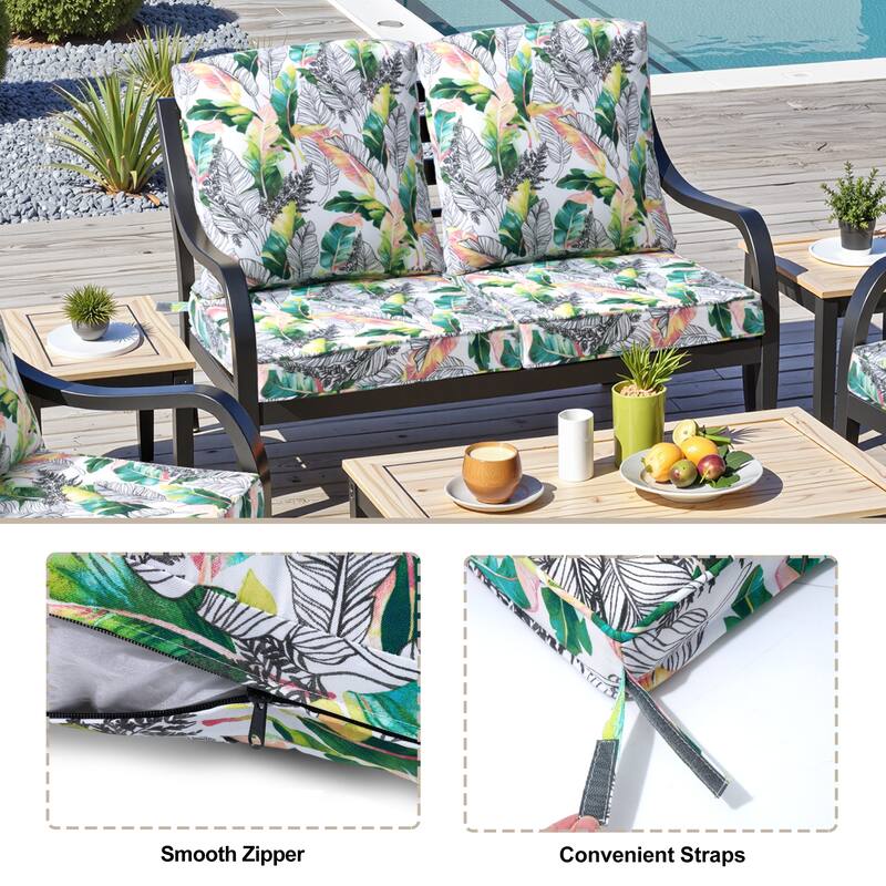 21 W x 22 D in. Deep Seat Outdoor Cushion Set by Crestlive Products