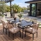 preview thumbnail 58 of 71, Nuu Garden Rattan Metal Patio Dining Set with Umbrella Hole, Zippered Cushions
