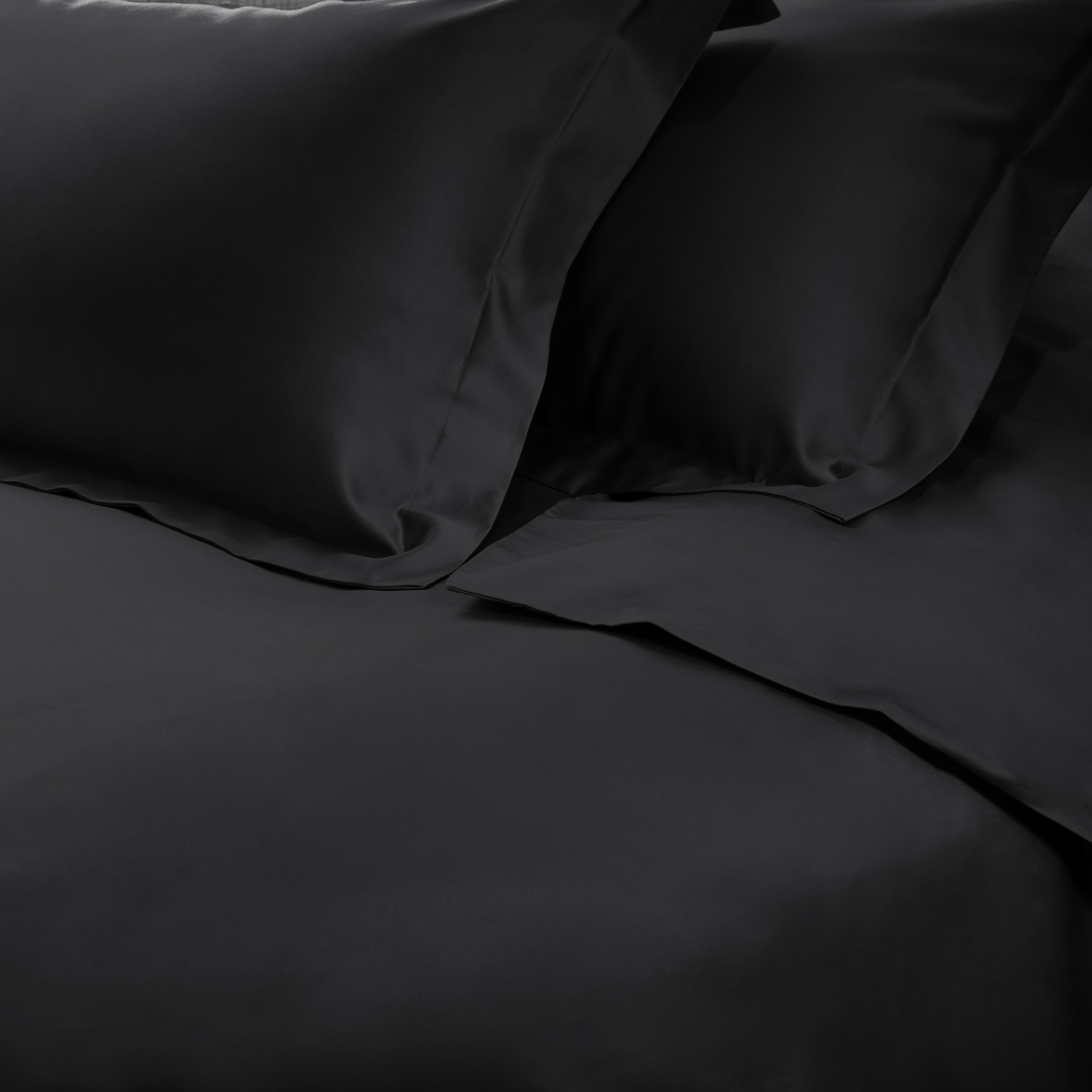 Egyptian Cotton Glamorous Black Bedding Collection Solid Choose Item & AU Size 