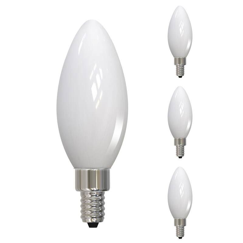 Bulbrite Pack of (4) Dimmable Milky Finish B11 Candelabra (E12) LED Bulb