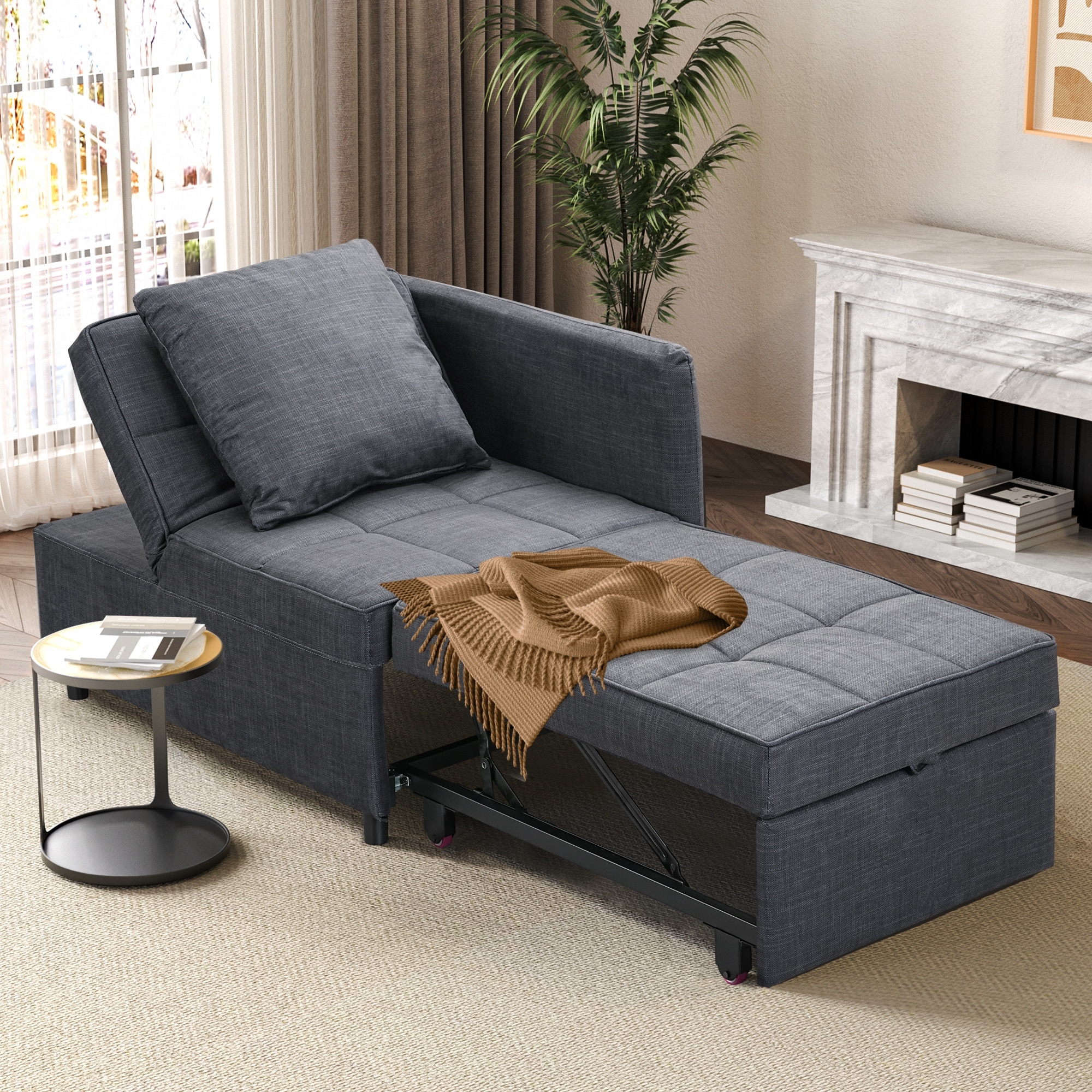 4 in 1 Convertible Sleeper Sofa Bed Chair Folding Sofa Chair Pull Out Sofa