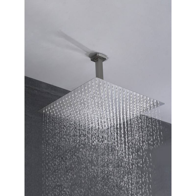Ceiling Mounted Shower System Combo Set with Handheld and 16"Shower head