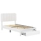 preview thumbnail 27 of 46, VECELO Kids Bed Frame, Plantform Beds with Storage Drawer, Height Adjustable Upholstered Bed, Twin Size Bed Set of 2