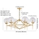 preview thumbnail 13 of 14, SAFAVIEH Lighting Greyor 34-Inch LED Metal 6-Light Chandelier, Gold - 34" x 34" x 12-84"