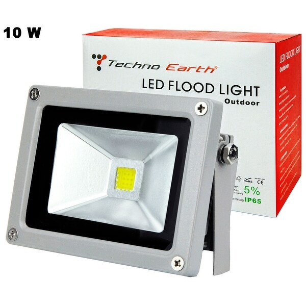 White LED Flood Light Outdoor Waterproof Spotlight - Black