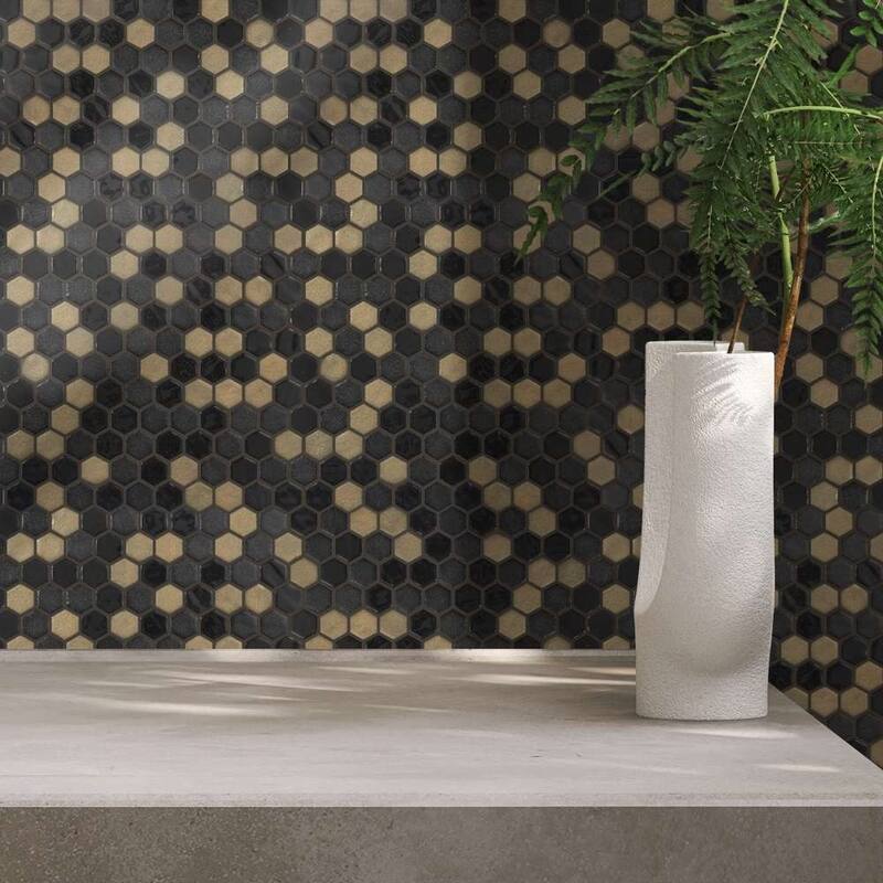 The Tile Life Eterna Hex 1x1 Glass Floor, Wall & Backsplash Tile