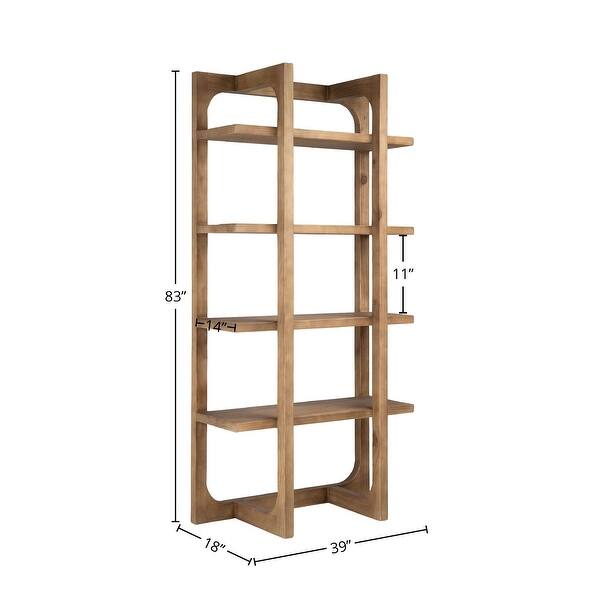 Brooklyn 83-inch Tall Reclaimed Pine Modern Bookshelf - Bed Bath ...