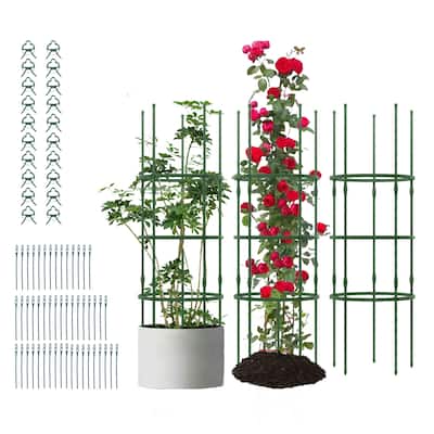 Gymax 3-Pack Garden Tomato Trellis 60'' Plant Support Cage w/