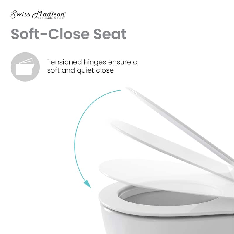 Plaisir Back To Wall Toilet - 23" x 16.2" x 15.63"