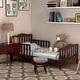 preview thumbnail 36 of 44, Costway Kids Toddler Wood Bed Bedroom Furniture w/ Guardrails - See Details