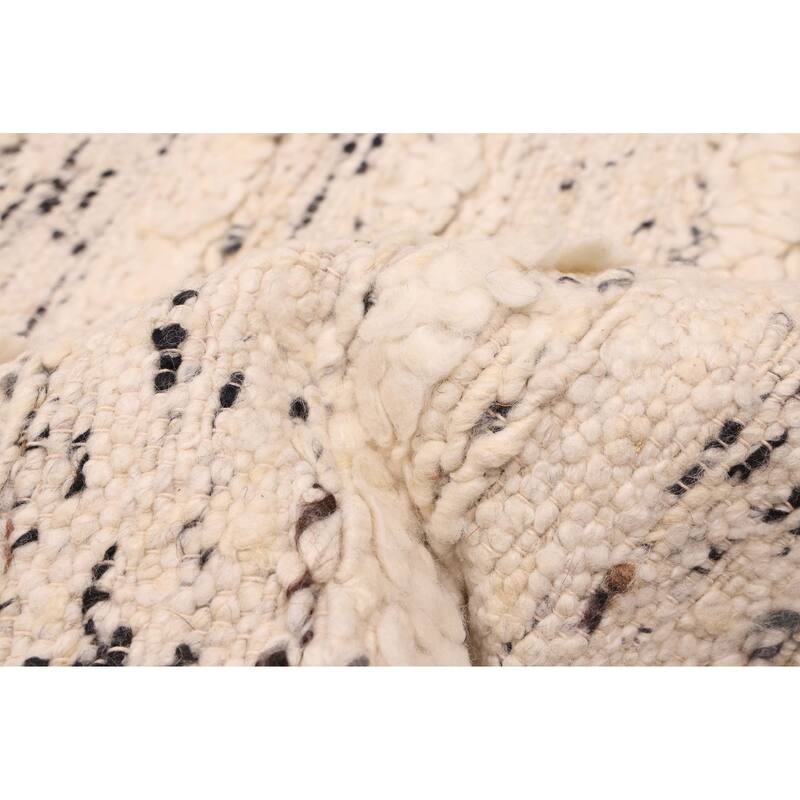 ECARPETGALLERY Hand-knotted Looma Cream Wool Rug - 8'1 x 10'3