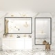preview thumbnail 45 of 78, Extra Large Metal Frame Wall Mirror Black Tempered Glass for Bathroom